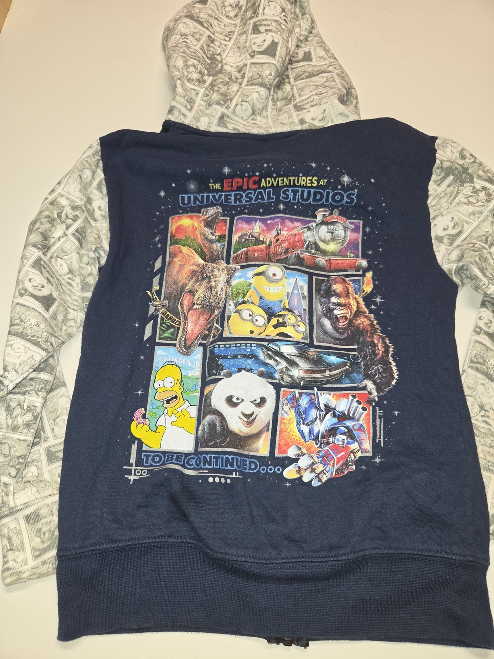 Universal Studios Navy Kids Graphic Hoodie Youth S
